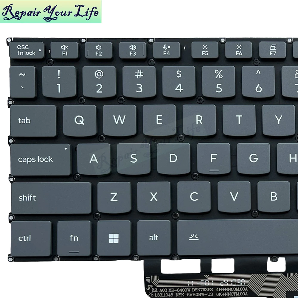 US Latin Spanish Keyboard Backlit For Lenovo Yoga Pro 9 16IMH9 83DN 16IAH10 83L0 PS5SXB-US English Notebook Teclado Gray Keycaps