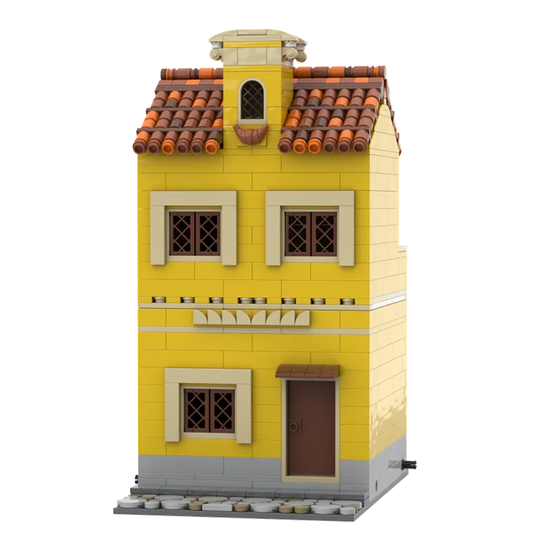 Moc modulare italienische Straßen serie Straßenbild Gebäude Hausbau DIY Spielzeug Geburtstags geschenk Ornamente (kein Interieur)