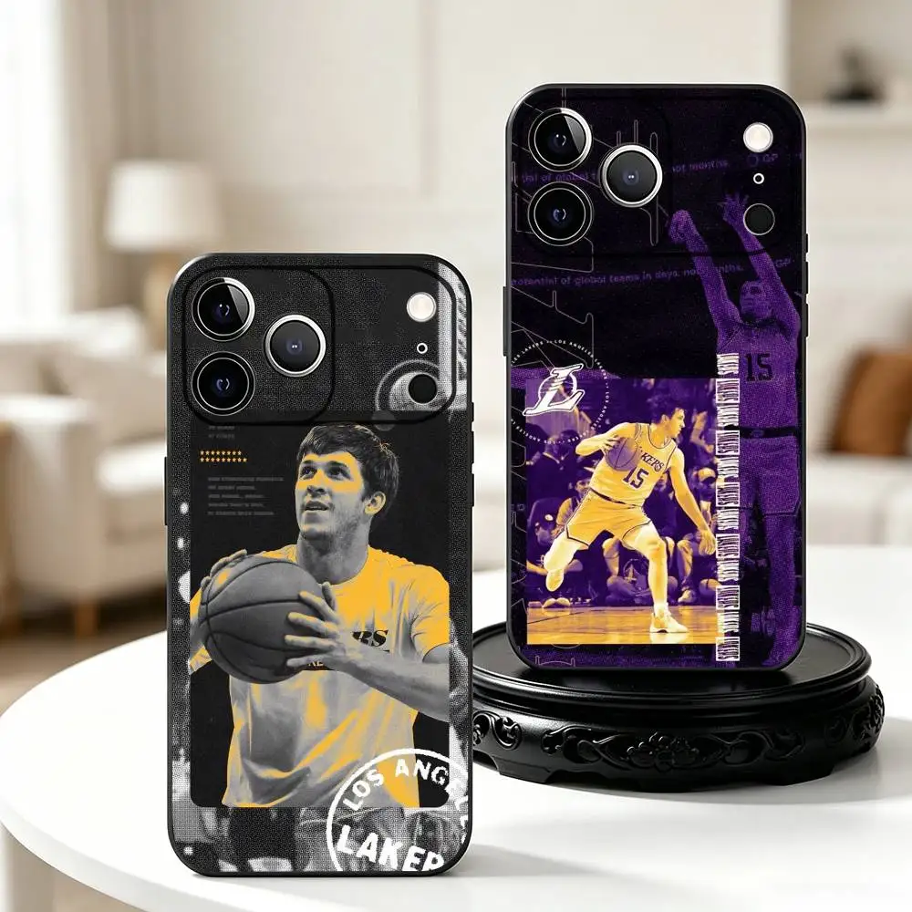 Basketball T-Austin Reaves Phone Case For iPhone 17,16,15,14,13,12,11 Plus,Pro Max,XS,Soft Silicone Black Cover
