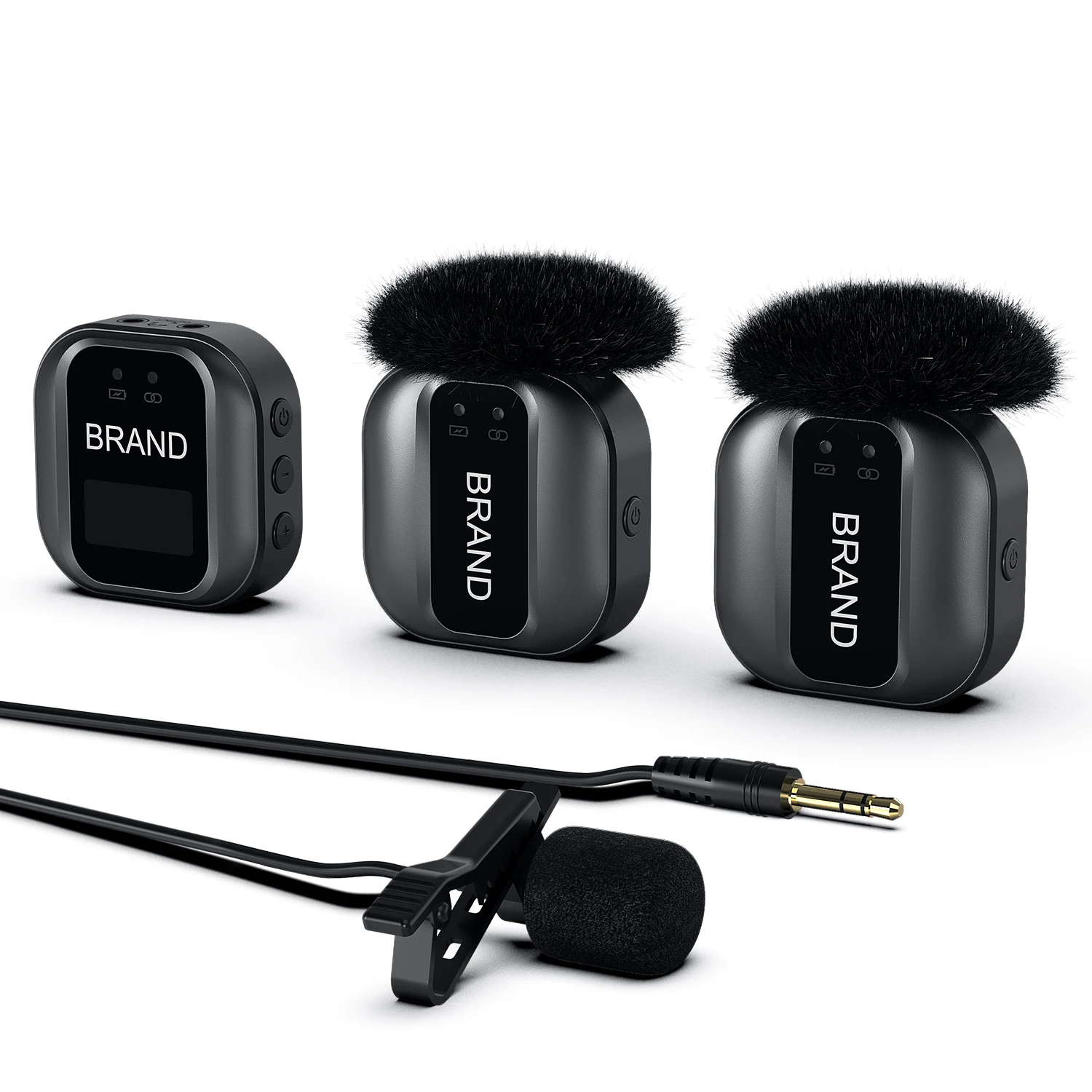 

Professional Youtube Vocal Recording Streaming Condenser Wireless Collar Microphone, Suitable for Mobile Phones and Computers