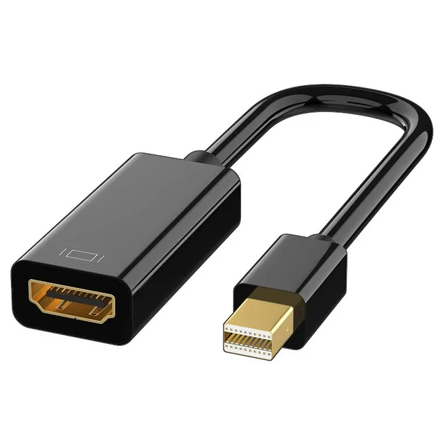 Adapter zgodny z Mini DisplayPort na HDMI Konwerter 4K/1080P Mini DP męski na żeński HD kompatybilny z MacBookiem Air/Pro