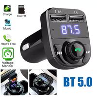 High-Quality Car Charger Wireless Bluetooth FM Transmitter Hands-Free USB Calling Built-in Stereo Music MP3 Adapter Port