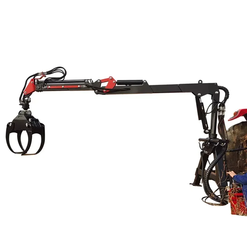 Telescopic Hydraulic Log Crane 6.5m Max Outreach for Rapid Timber Loading