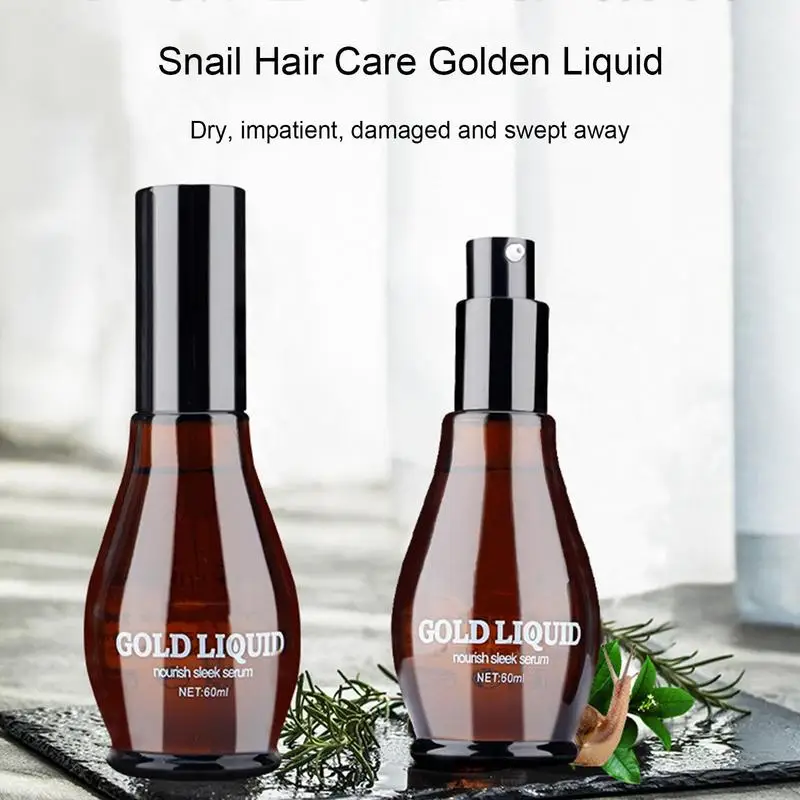 Fragrance Hair Care Oil Dry Damaged Hair Snail Hair Oil Anti Frizz Control Hair Repair for Straight Healthy Natural Essence Oil