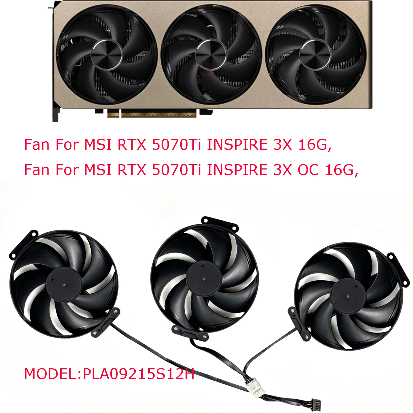 GPU Card Fan Cooler,PLD09210B/S12HH,PLA09215S12H,PLD10020B12H,For MSI 5050 5060 5060Ti 5070 5070S 5080 5080S 5090 5090D
