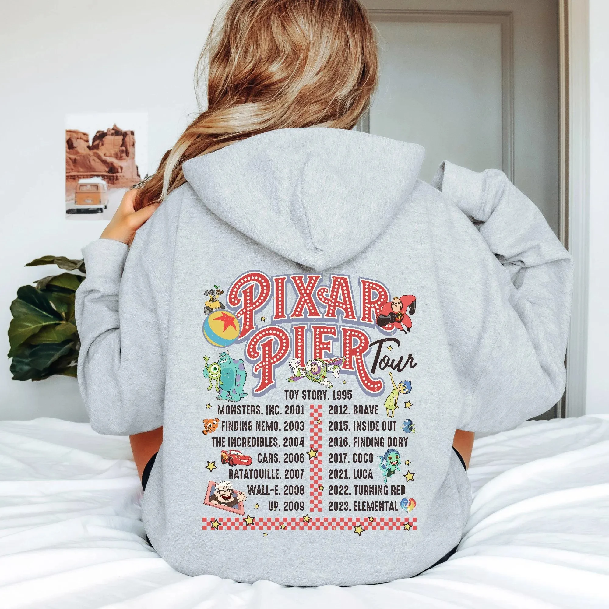 Pixar Pier Disneyland Hoodies – Unisex-Herbst-/Winter-Neue Hoodies – Bequem und lässig für alle Jahreszeiten, Gothic-Kleidung