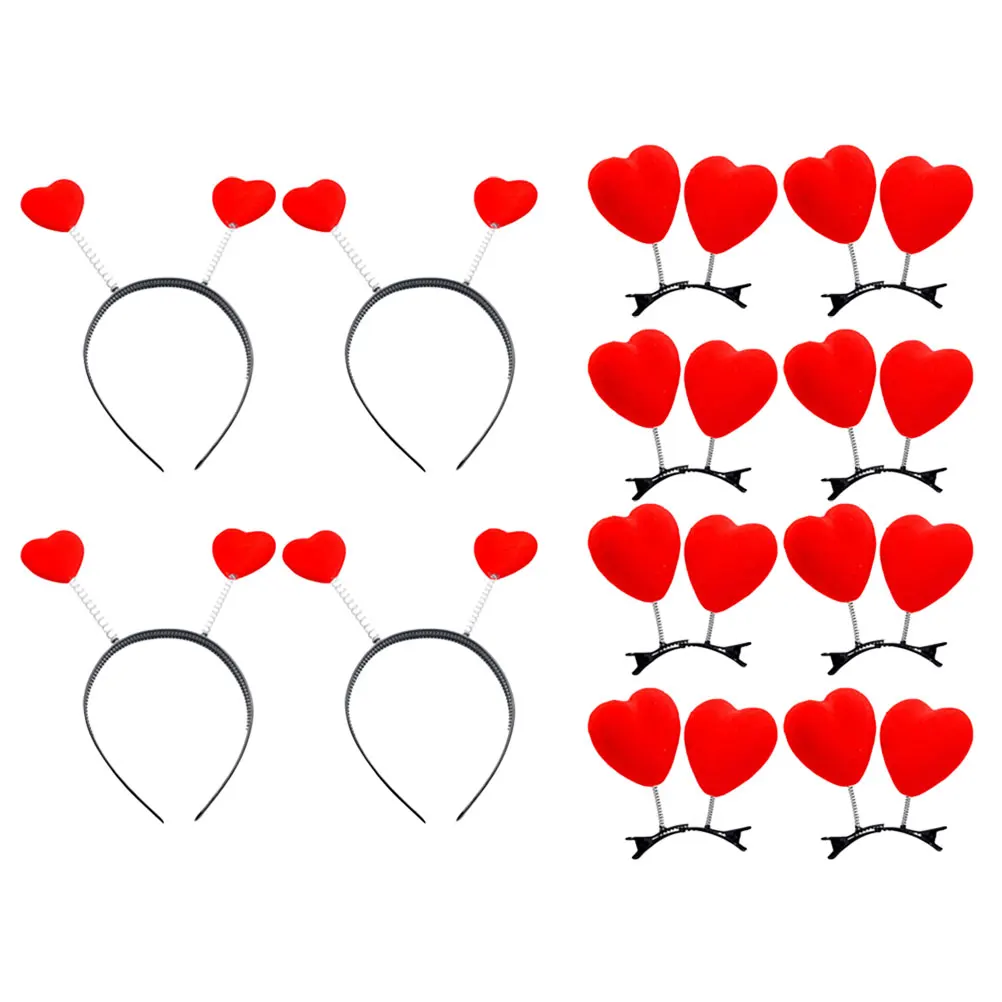 

Peach Heart Hairband Kids Girls Valentine Day Heart Shaped Lightweight Comfortable One Size Fits Most Masquerade Party New Year