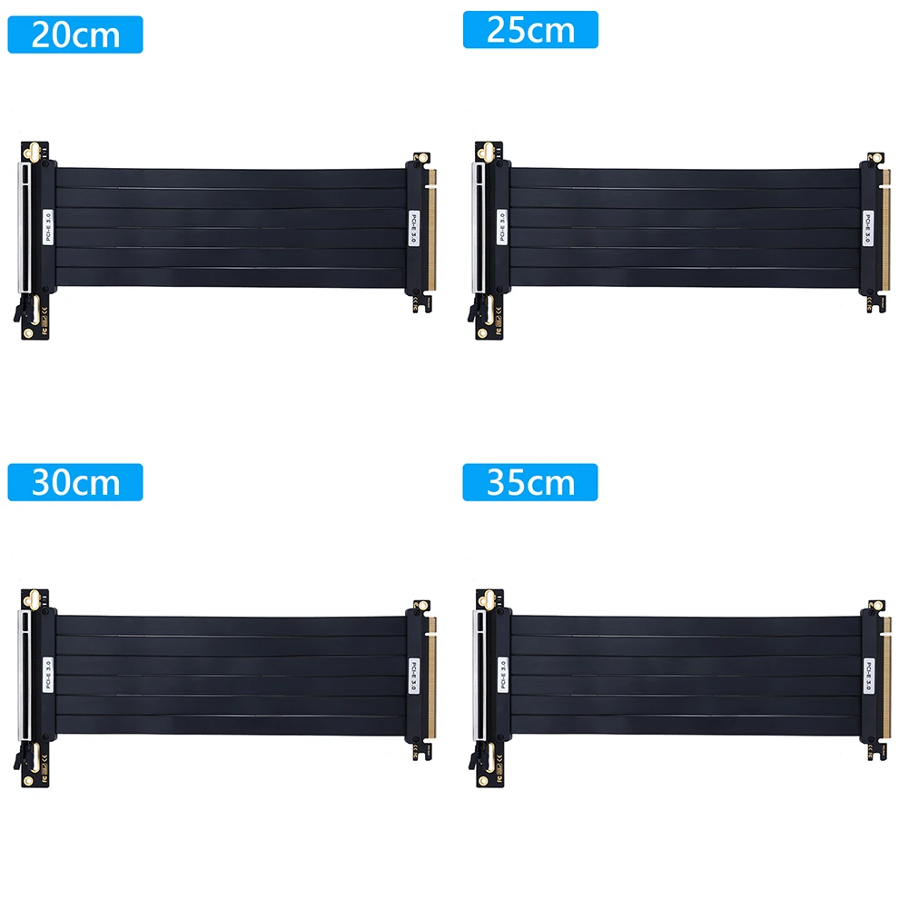 PCI-E 3.0 Riser Cable GPU Extension Cord PCIe 3.0 X16 High Speed Flexible Extender Card Graphics Card Extension Cable