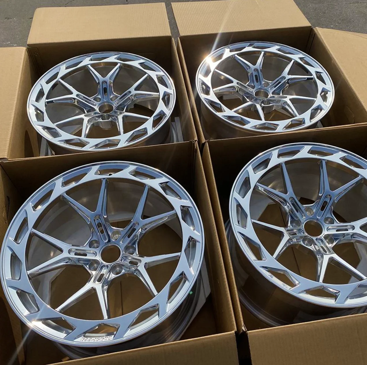 722Auto Chrome 17 18 19 20 21 22 23 24 Inch Car Rims Alloy Wheel 5x120 5x112 5x114.3 Custom Polished Forged Monoblock Wheel