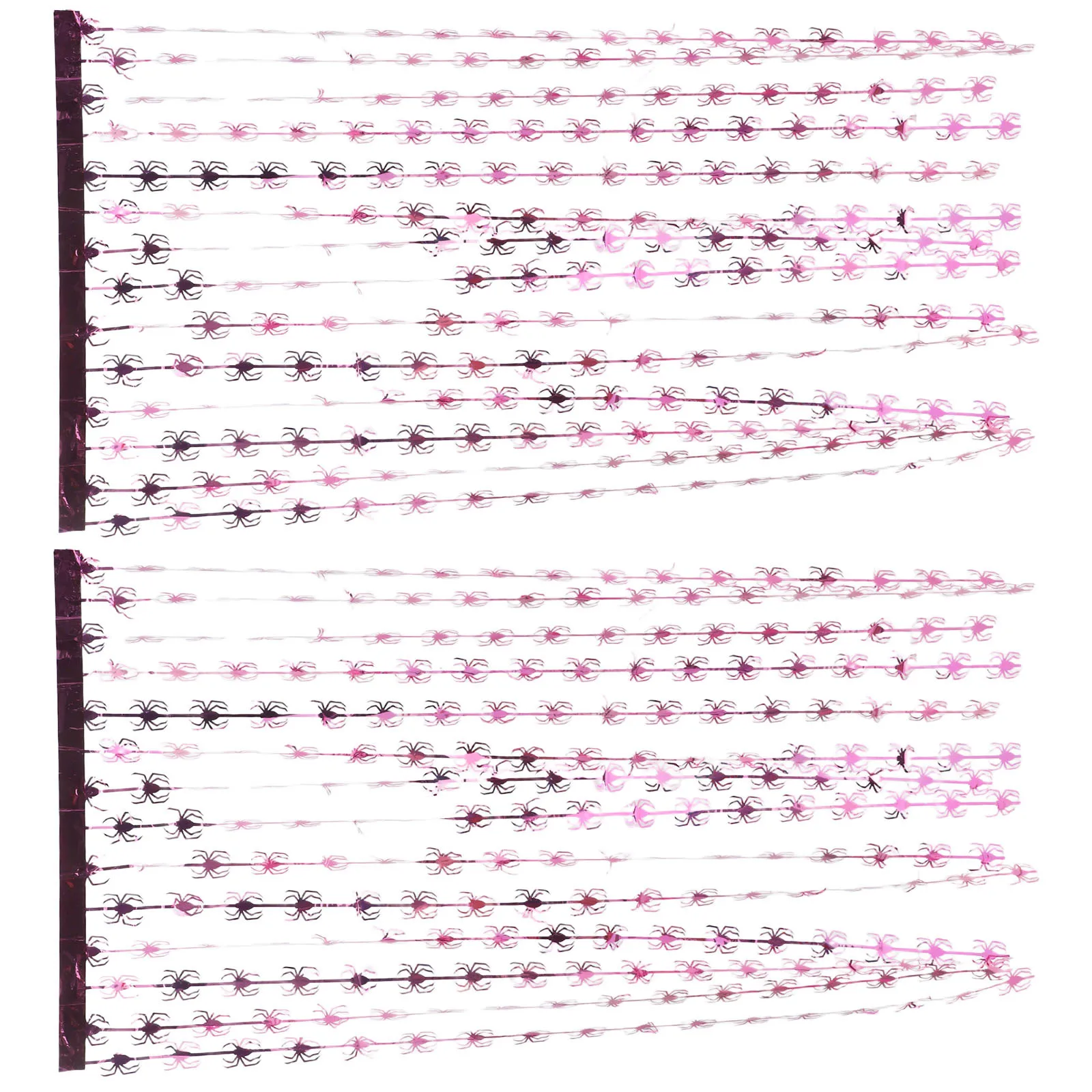 

2Pcs Halloween Foil Fringe Doorway Curtain Metallic Tinsel Streamers 2m Photo Booth Party Decoration Metallic Streamers
