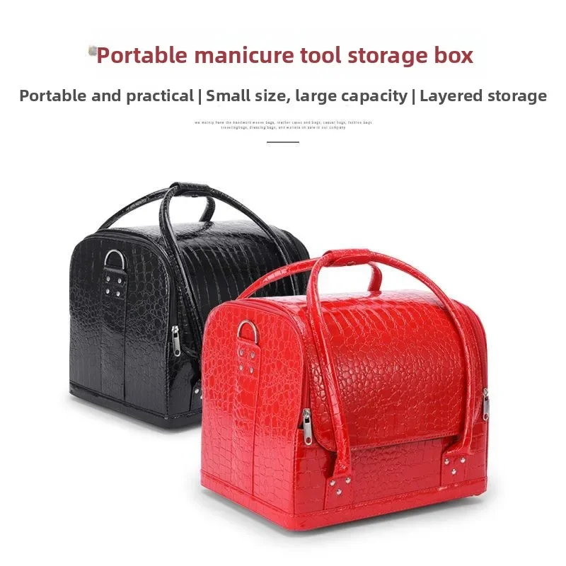 Practical Classic Practical Classic Best Seller Large Capacity Embroidery Toolbox, Portable Multi-layer Multifunctional PU Porta