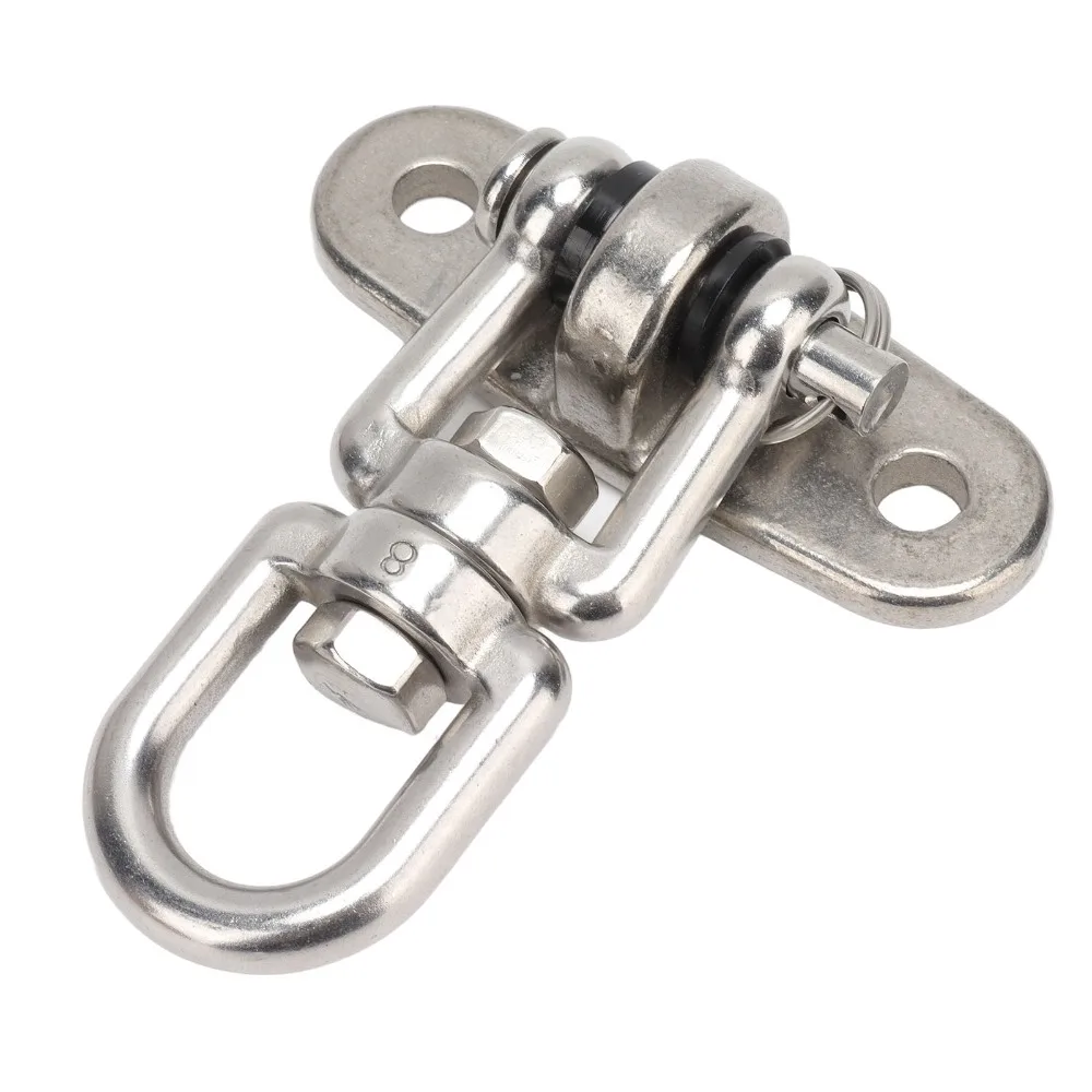Durable Stainless Steel Hammock Hanging Kit 360 Degree Rotate Silver Heavy Duty Swing Hook Swing Hanging Hook Swing Hanging