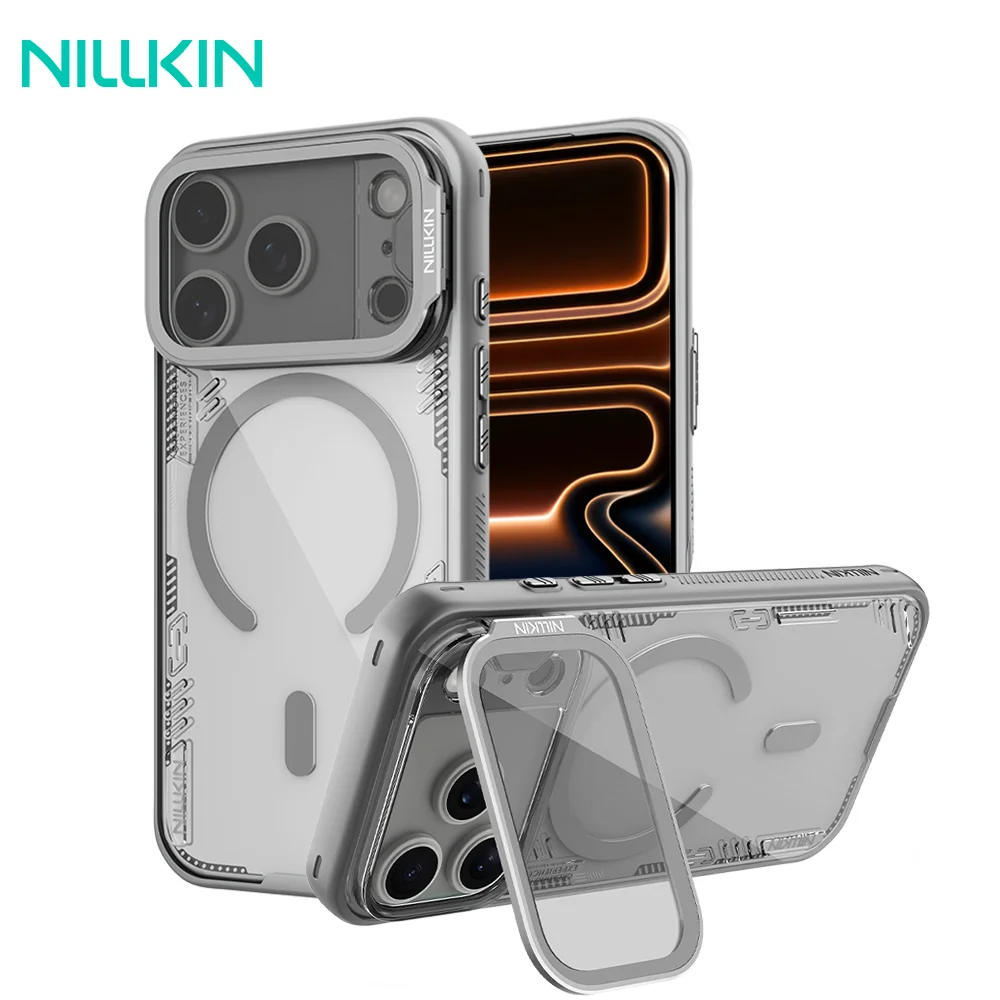 

Чехол Magsafe для iPhone 17 Pro Max, чехол NILLKIN Iceblade, складная подставка, противоударная магнитная задняя крышка, защита для iPhone 17 Pro