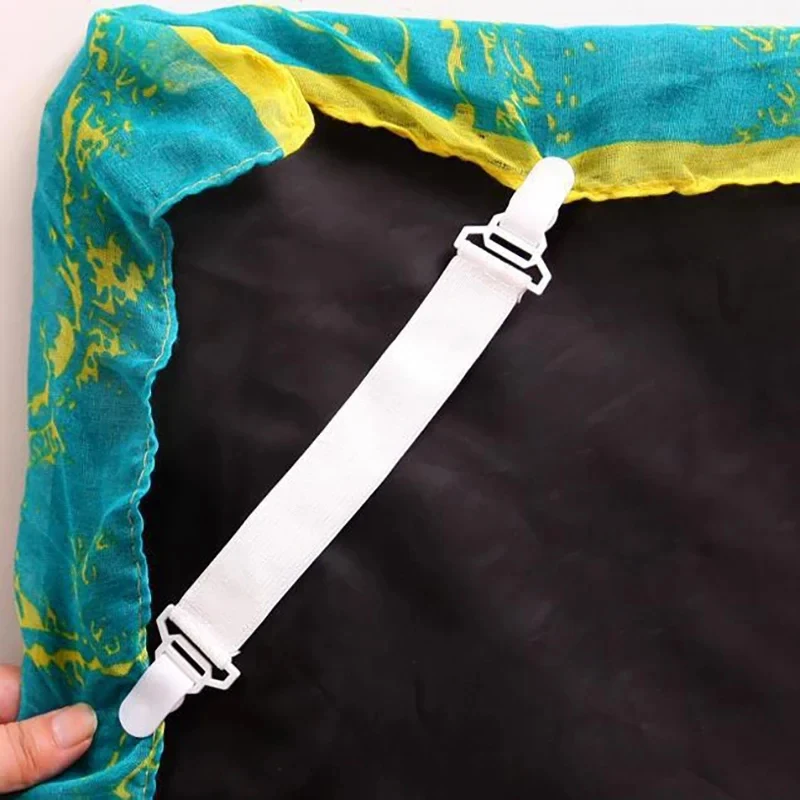 4/8/24pcs Bed Fixator Home Elastic Fitted Sheet Fixator Suitable For Bed Linen Organizer Elastic Bed Sheet Gripper Belt Fastener