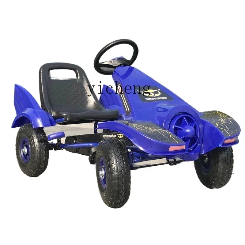 Tqh Children's Four-Wheel Go-Kart Pedal Toy Large Small Size Fitness Sports Stroller Boys and Girls Baby Bicycle Racing