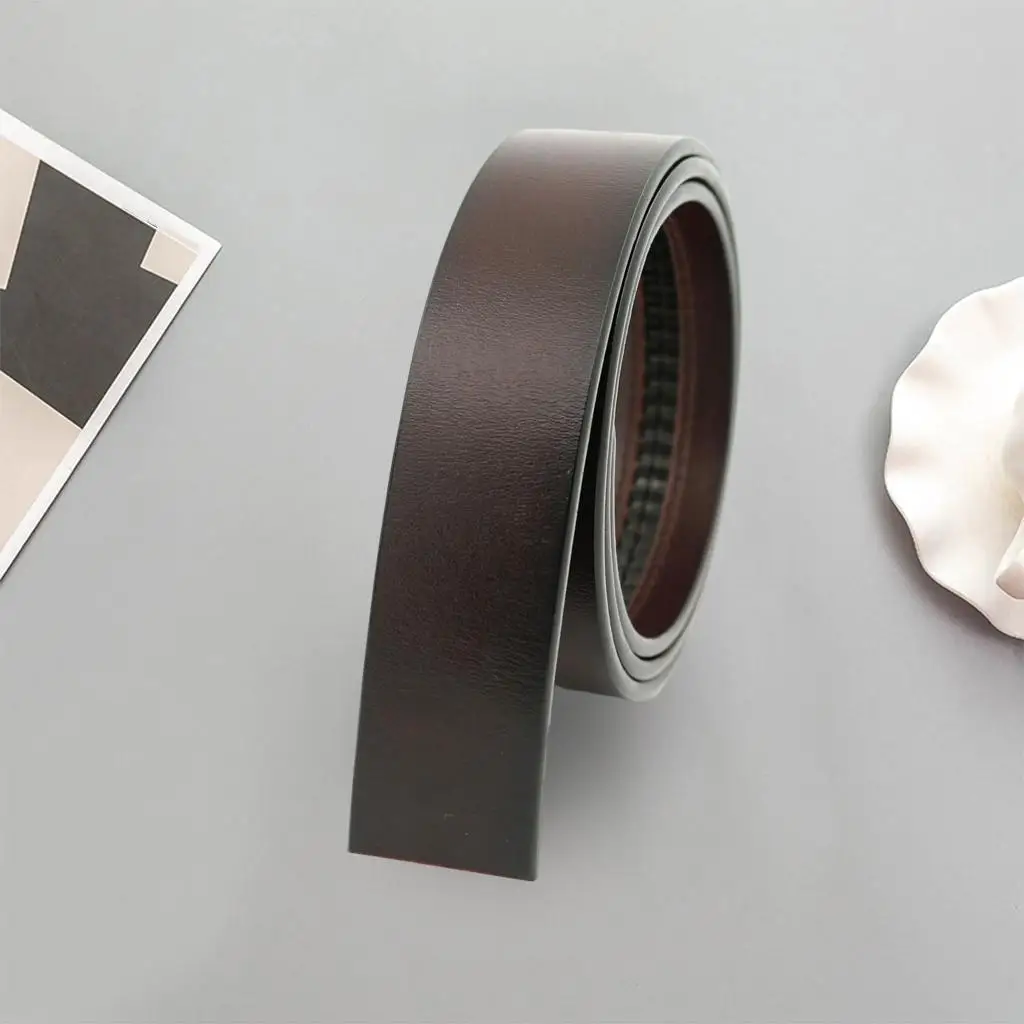 خمر نمط رجل أحزمة جلدية حقيقية حزام بنطلون جينز لا مشبك حزام