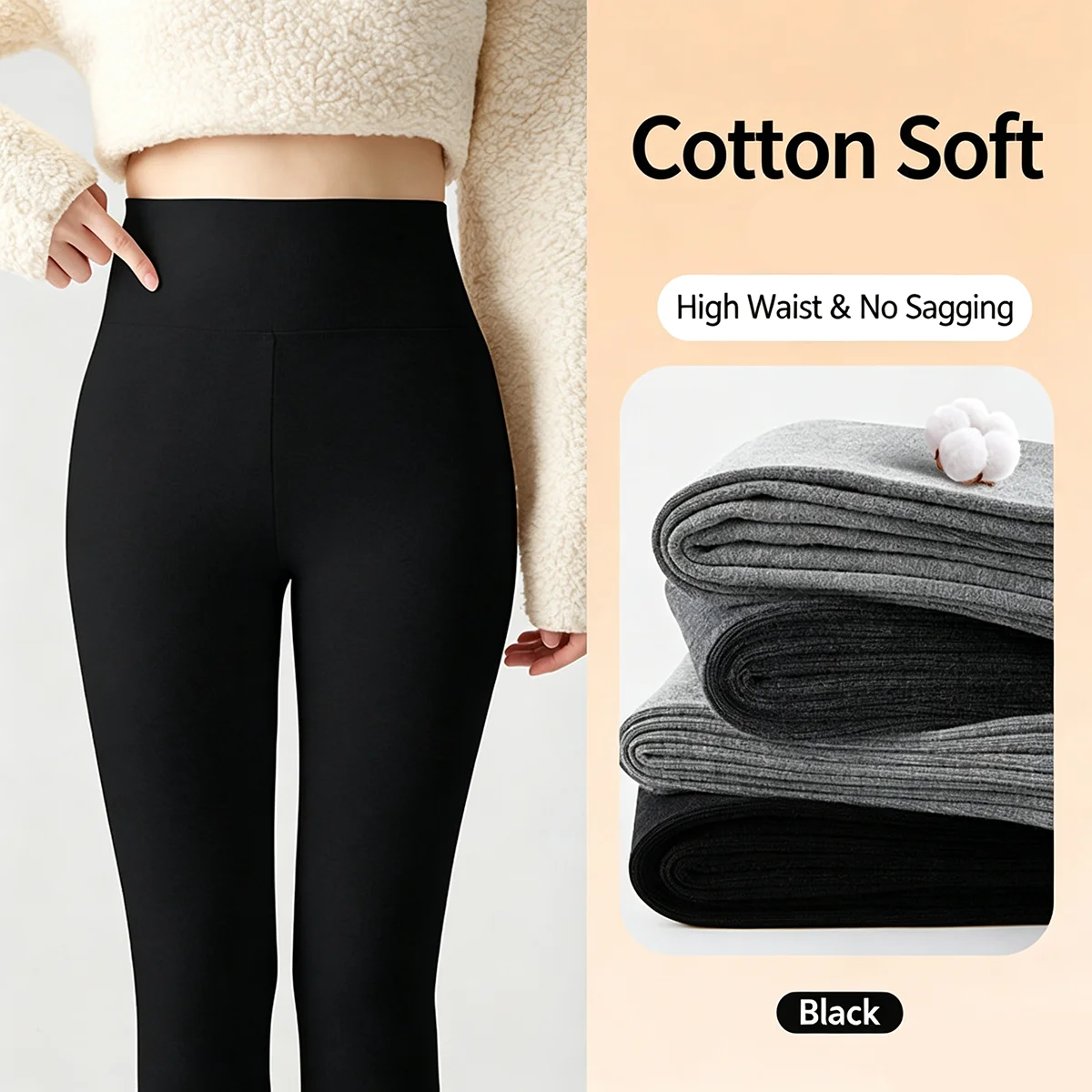 High Waist Cotton Women Leggings Spring Warm Comfortable Slim Fit Student Quality New Inner Wear Thin Autumn Pants