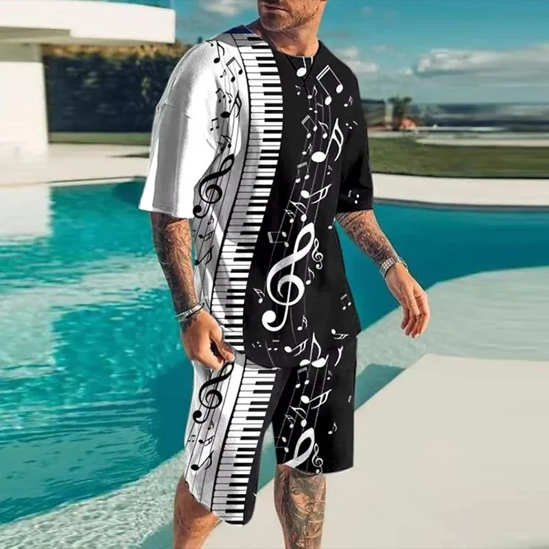 2025 New Summer Sports Black and White Tiger 3D Pattern Outdoor Street Women's and Men's Children's T-shirt Shorts Set