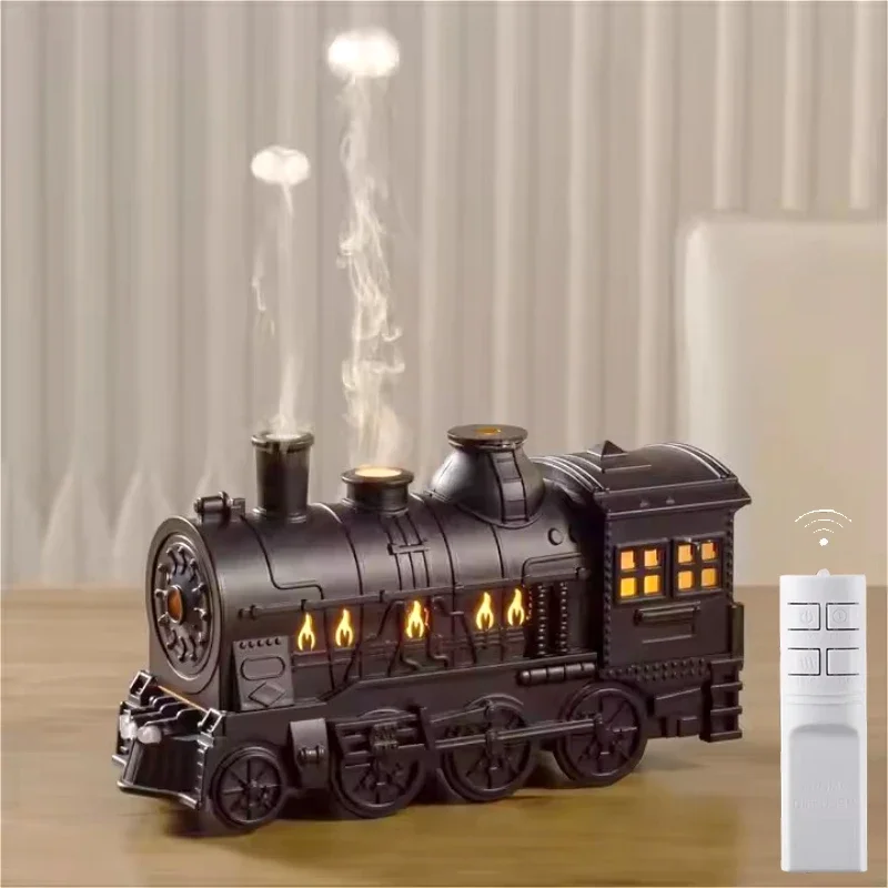 Essential Oil Fragrance Diffuser Ultrasonic Air Humidifier for Home Room Aromatherapy Mini Train Humidifiers 300ML Mist Sprayer