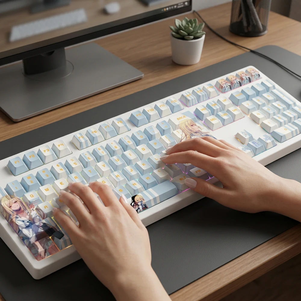 Anime Oyun Klavye Tuşları 122  - Gaming Set Accessories incelemesi ve fiyatı