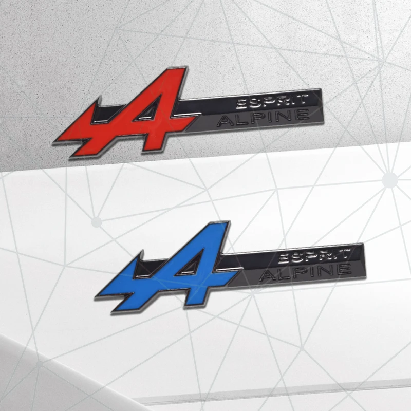 3D Auto Metal A Alpine Badge Car Steering Wheel Emblem Sticker LOGO Decor For Koleos Kadjar Megane 4 Talisman Espace Scenic QM6