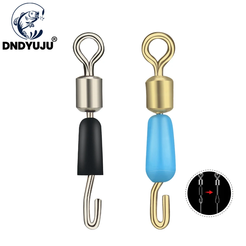 DNDYUJU 30/50PCSFishing Bearing Swivels Ball Bearing Swivel Solid Rings Fishing Connector Ocean Boat Quick Fast Link Connector