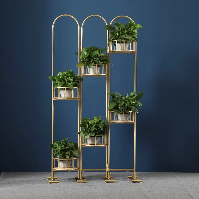 Living room office partition folding mobile hollow barrier
