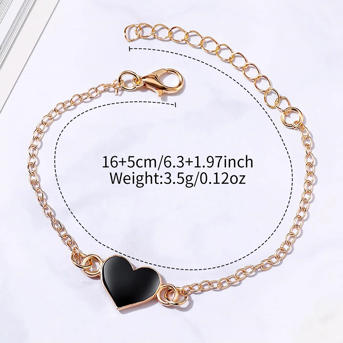 6PCS/Set Women\'s Watch Fashion Rhinestone Heart Dial Quartz Watches Bracelet Set（Without Box）