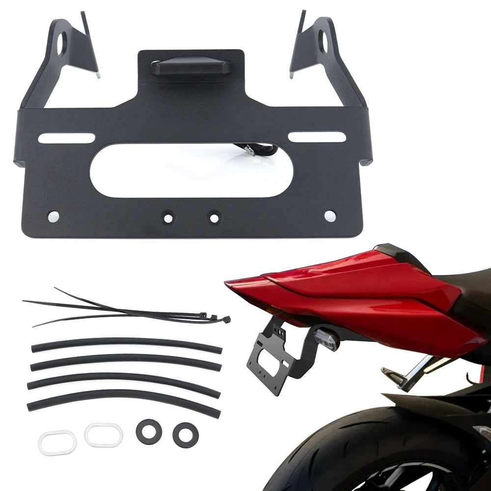 

For Honda CBR650R CB650R 2021-2025 CB1000 Hornet 2025 License Registration Plate Holder Bracket Rear Tail Tidy Fender Eliminator
