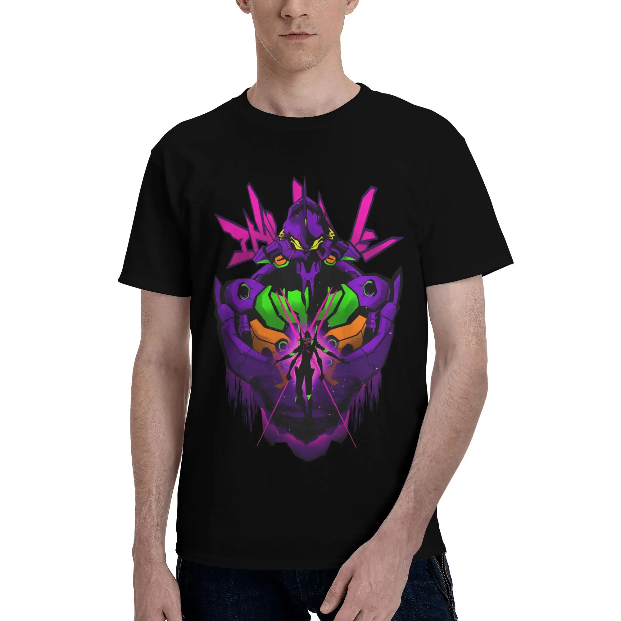 Camiseta de Anime Evangelion Unit 13 para hombre, ropa EVA, camiseta genial de manga corta, 100% algodón