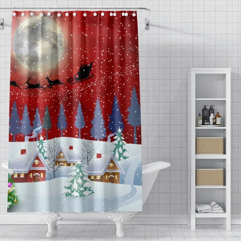 

Домашние шторы для душа для ванной комнаты, водонепроницаемая ткань для штор, современный скандинавский стиль, зимнее украшение для гостиной, Merry ChristmXT6@!