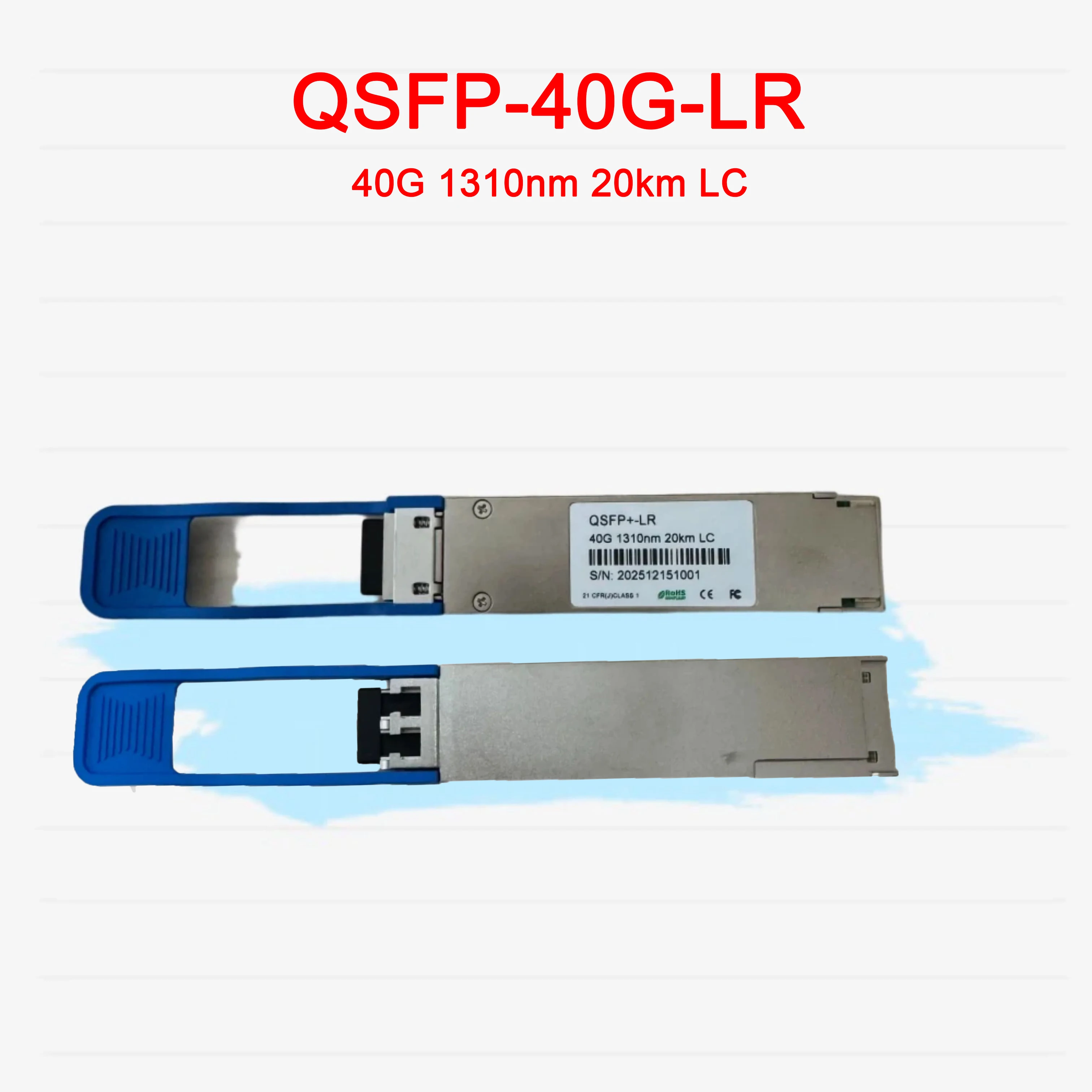 

40Gb LR4 20km QSFP Transceiver 1310nm Duplex LC SMF Fiber Optical Module For Cisco,Juniper,Mellanox,Mikrotik... Ethernet Switch