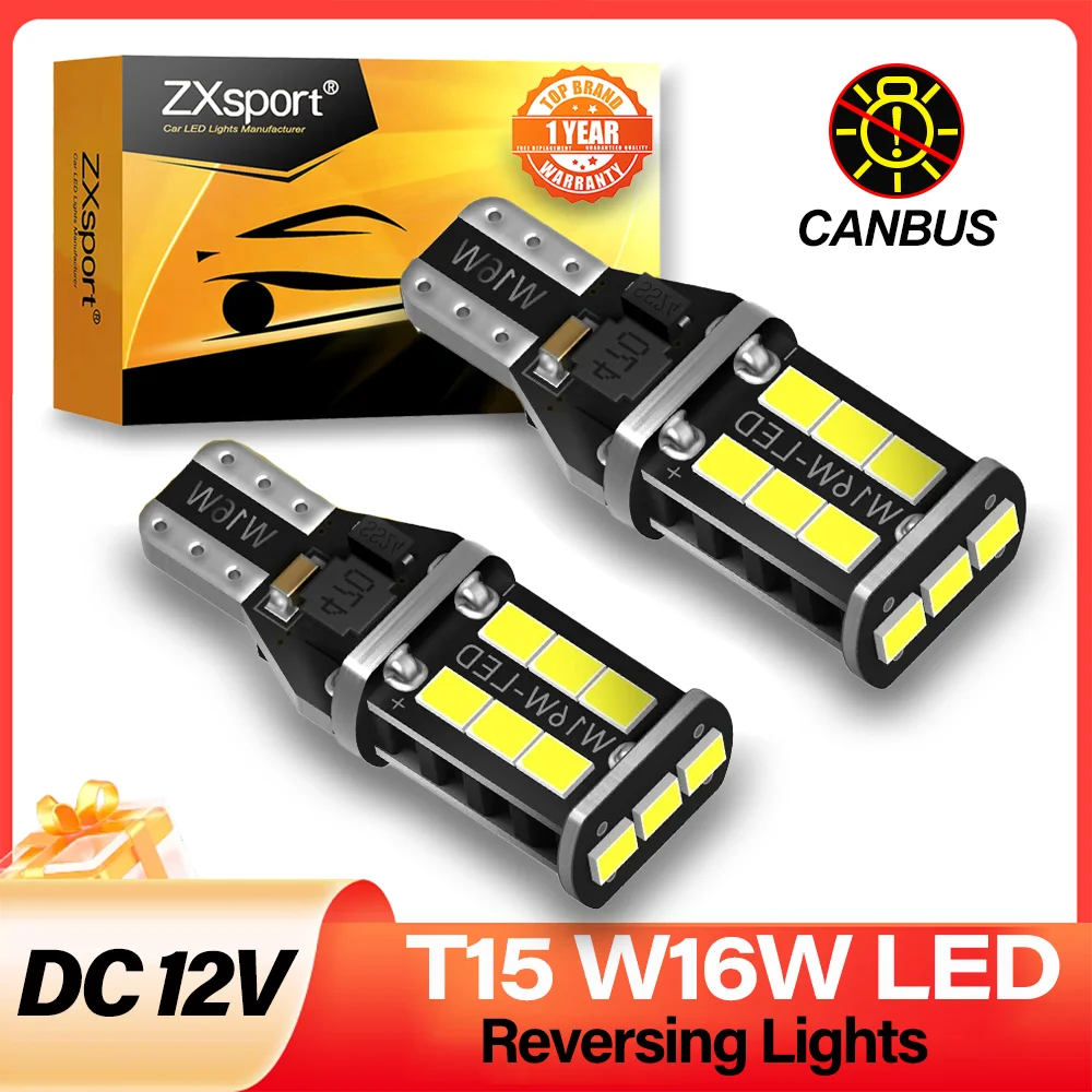 Luces Led W16W T15 Led T16 bombilla Canbus sin errores para BMW E46 E90 luz trasera de marcha atrás 912 lámpara de freno 6000K 12V