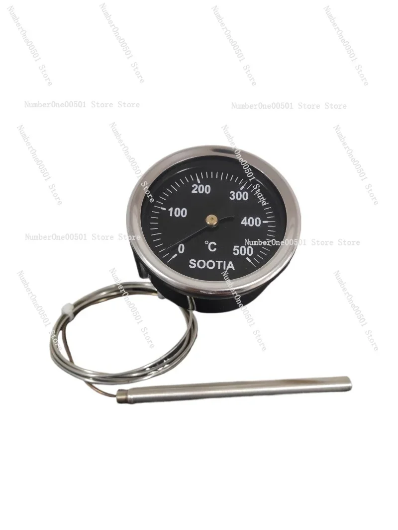 Stainless Steel Thermometer 0 600C Pizza Oven Temperature Gauge 1Meter Cable Dial​