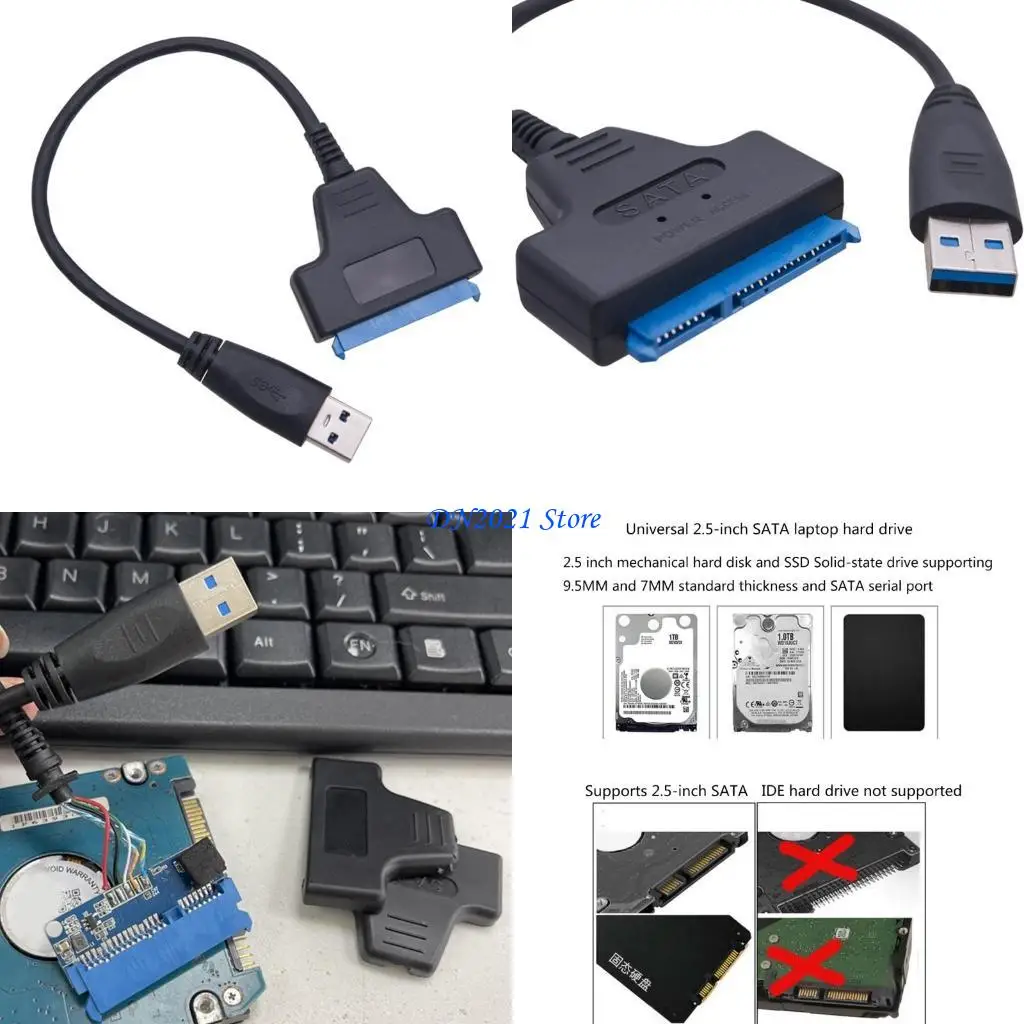 F3KE 2.5Inches SSD HDD Hard Drive Computer Connectors USB3.0 To Cable 6Gbps