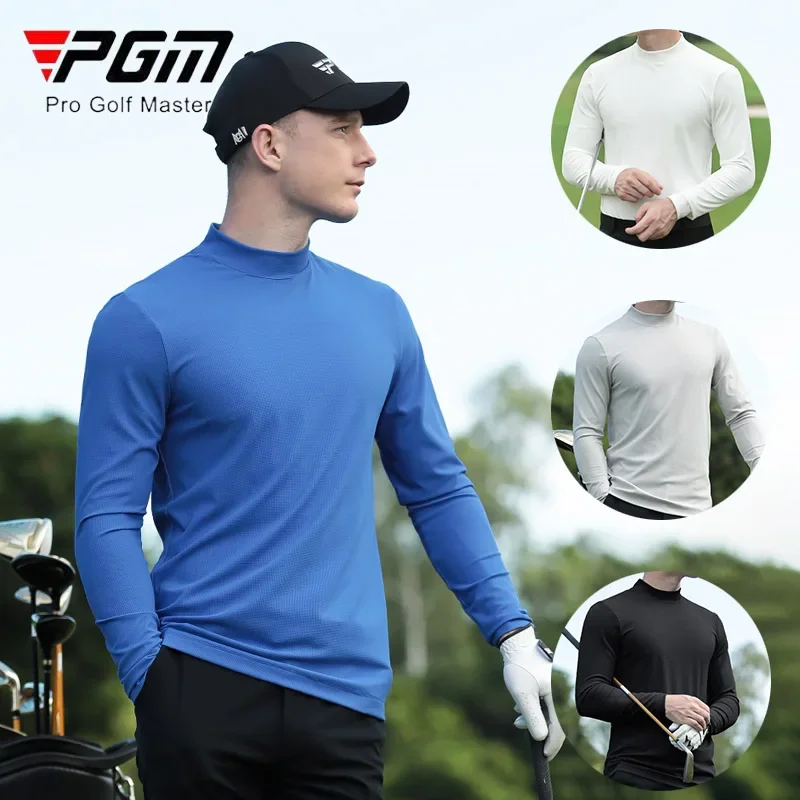 

PGM Autumn Men Golf T-shirt Male Elastic Soft Underwear Men Round Collar Long Sleeve Shirts Mam Warm Casual Golf Tops M-XXL