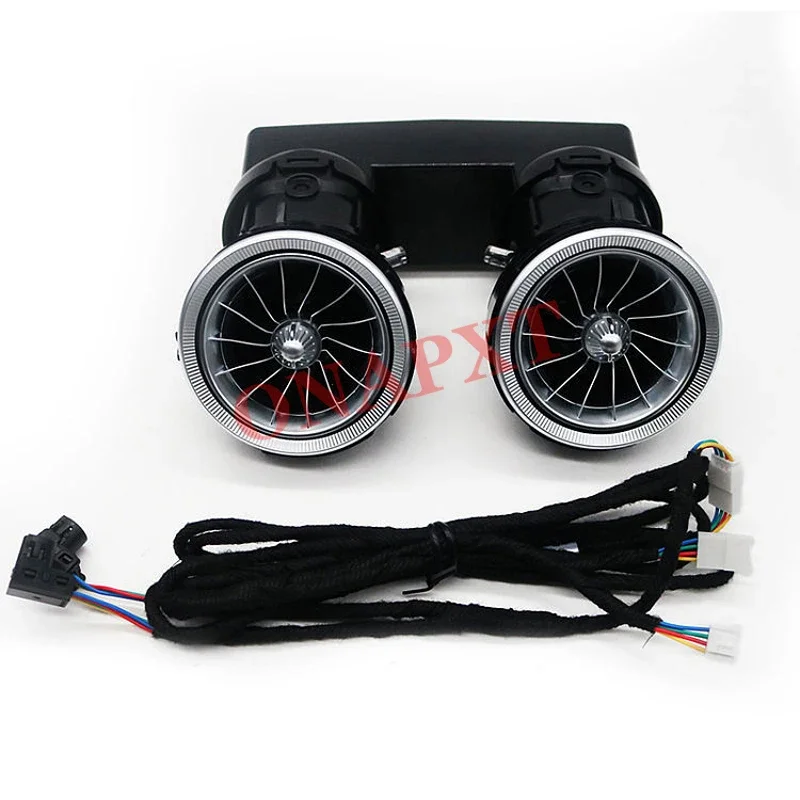 

Автомобильная светодиодная турбина, окружающий свет, вентиляционное отверстие, насадка, атмосферная лампа, 3/64 цвета, новый стиль для Mercedes-Benz C/GLC W205 X253