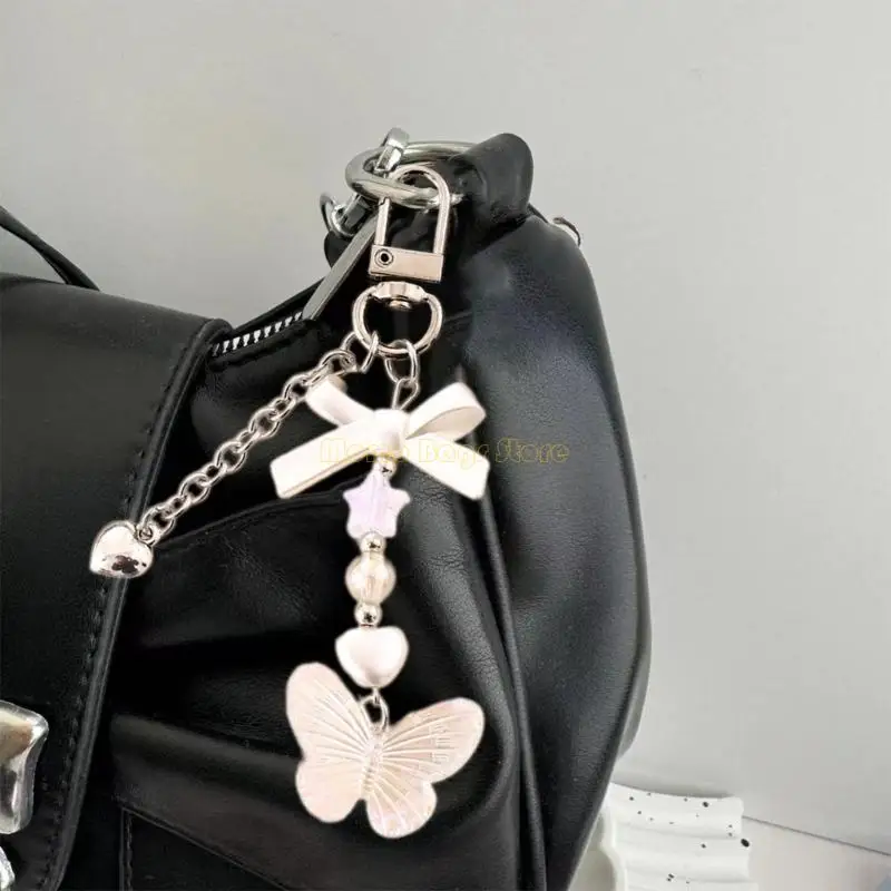 X90D سلاسل المفاتيح الجمالية حقيبة جميلة قلادة حلية فراشة سلاسل المفاتيح Charms للنساء حقيبة محفظة ظهره زينة الهدايا #1