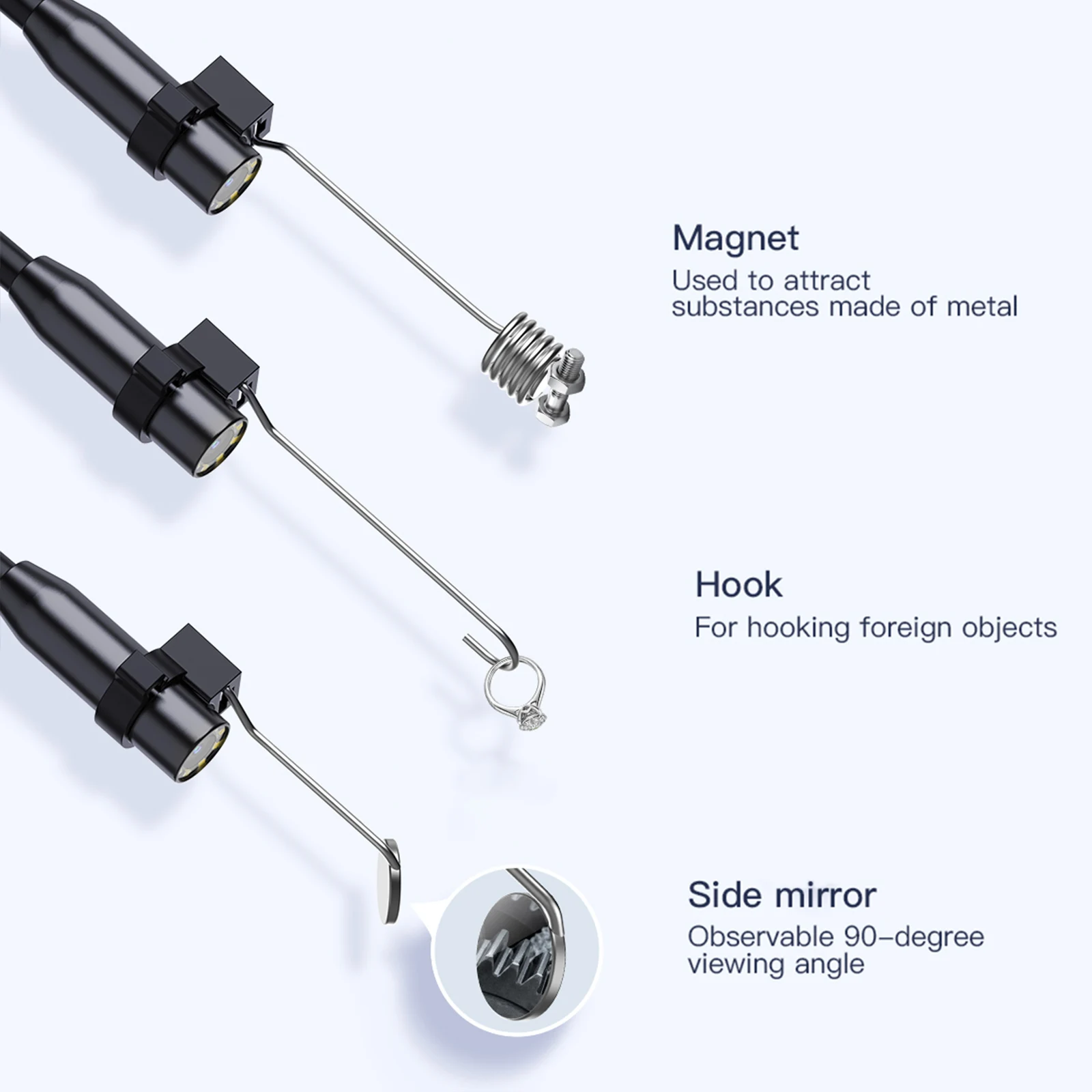 Endoscope Camera with Light Inspection Borescope Camera with 4.3\