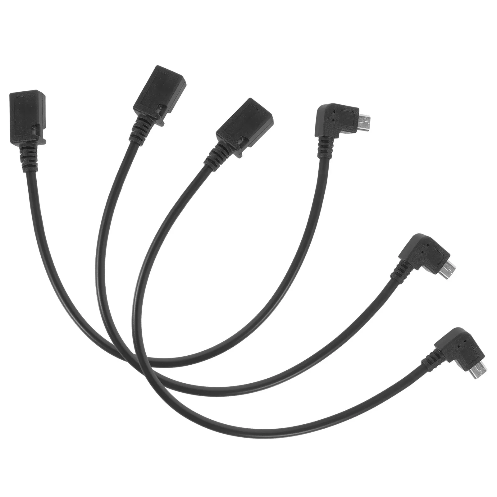 3Pcs Right Angle Micro USB Cable 90 Degree L-Shaped Fast Charging Data Transfer Cable for Smartphones Tablets Power Banks Oxygen