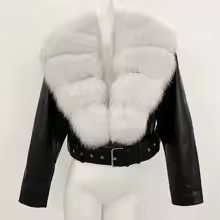 MENINA 2025 Autumn Winter Women Sheepskin Leather Coat with Large Real Fox Fur Collar Jacket Furry Winter Warm Slim Fit Clothing - AliExpress