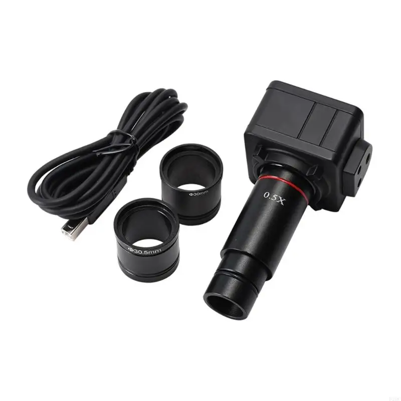 02DC USB Electronic Eyepiece 0.5X/1X Microscope with 30 & 30.5mm Adapter for Biological Captures Hi-Res Images- 30FPS Video