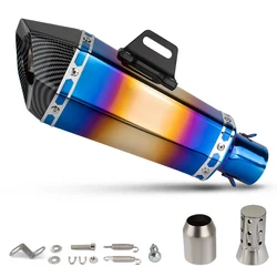 AKRA Sticker 51mm Cone Hexagon Motorcycle Exhaust Muffler Modify Racing Line For GSXS150 R15 MT03 CB400X Z400 C400X ZX10R NVX155