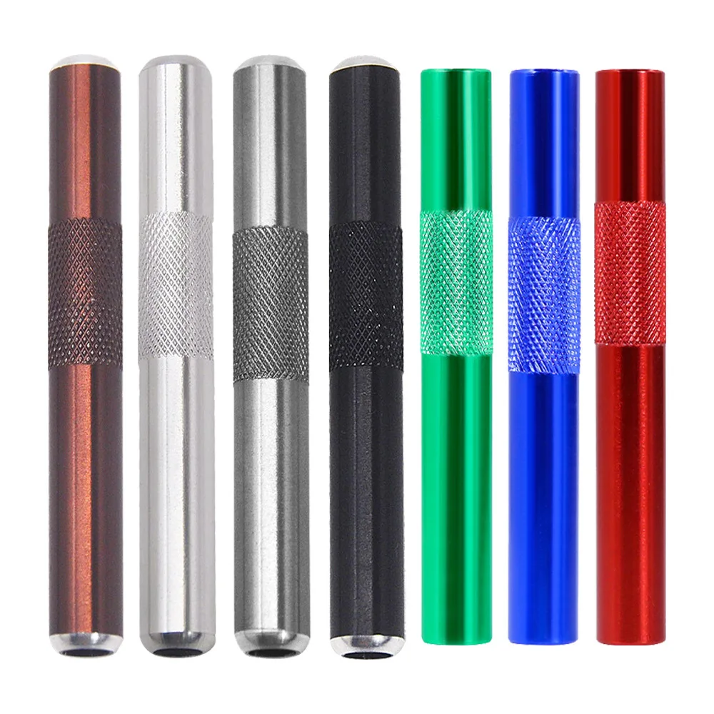 70mm Durable Aluminum Alloy Straw Metal Tube Cool Gadget for Men Smoking Accessories