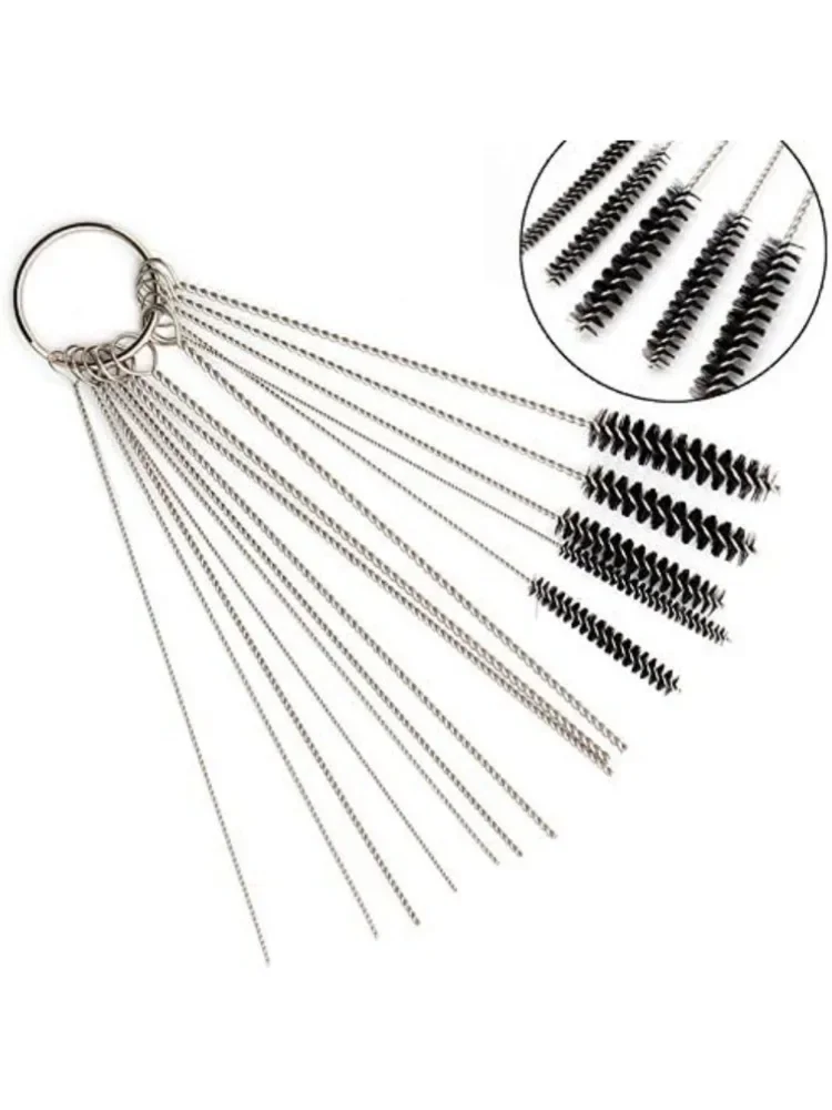 ​Seiddons Carburetor Carbon Dirt Jet Cleaner Tool Kit 10 Cleaning Needles with 5 Brushes