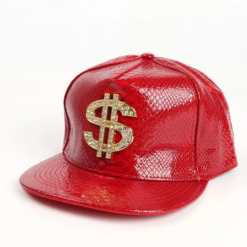 Crocodile Hat Gold Dollar Symbol Korean Hip Hop Hat Hip Hop Flat Hat Visor Baseball Cap