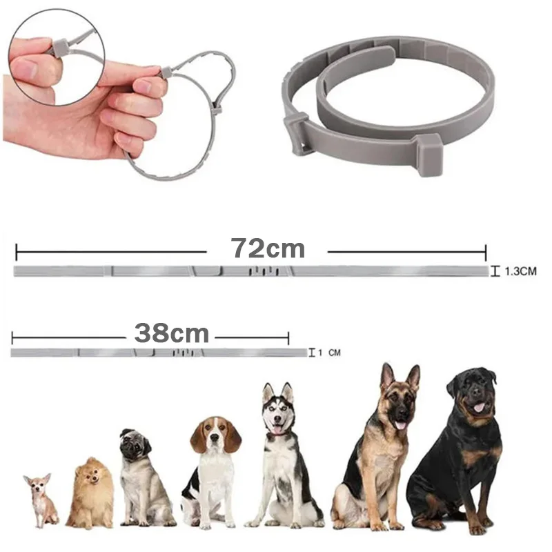 News 38/70CM Cats Dogs Calming Pheromone Collars, Pets Comfortable Adjustable Collar for Puppy Kitten Large Dog Accessories gallery 3