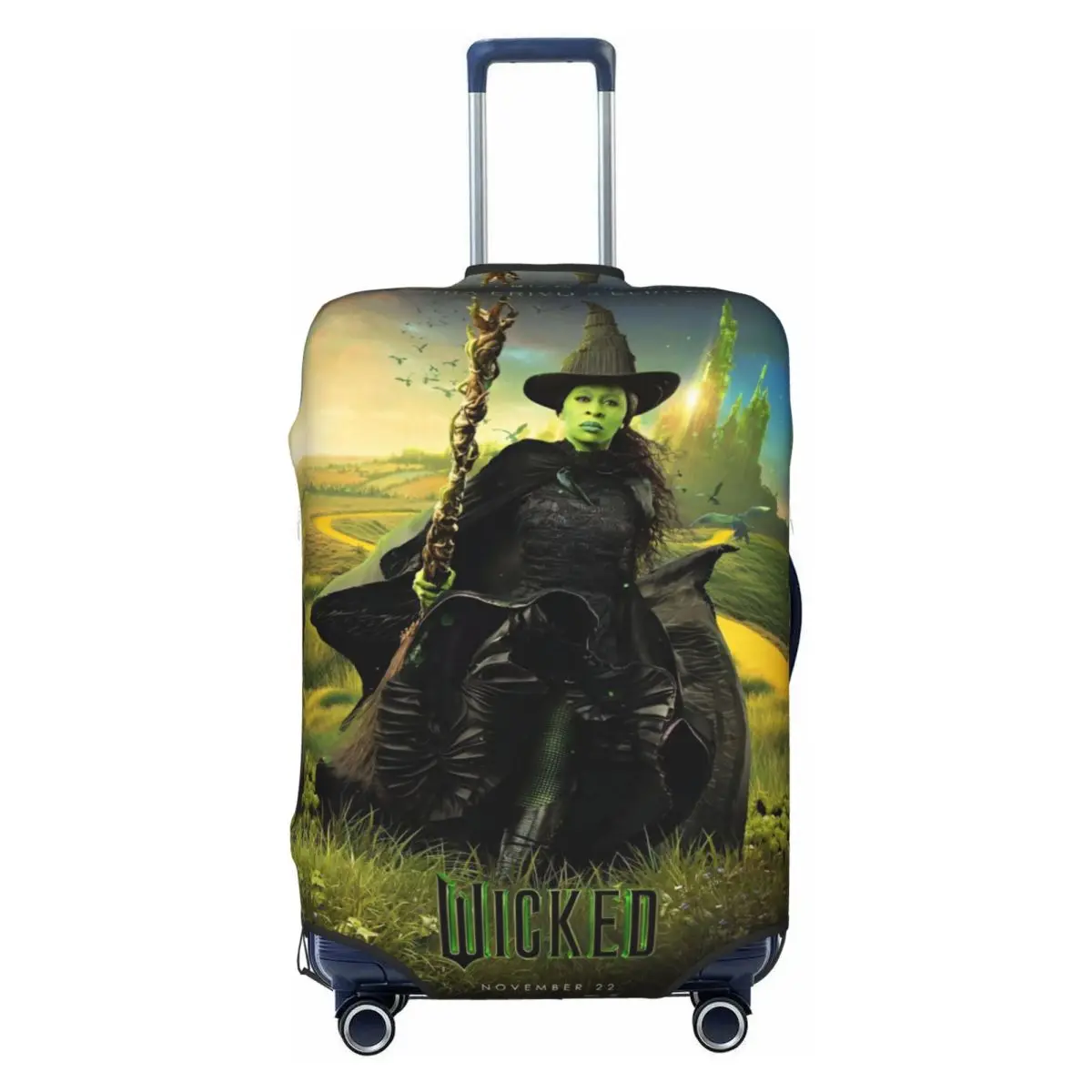 

Wicked For Good Glinda And Elphaba Suitcase Cover Business Holiday Elastic Luggage Supplies Protector