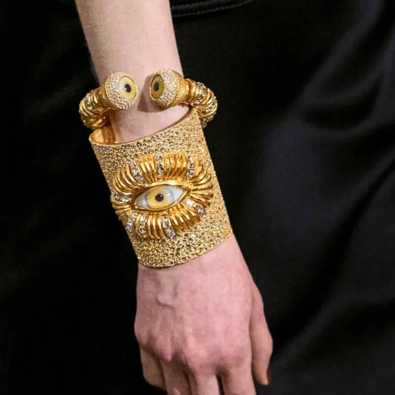 Flash Diamond Yellow and Blue Demon Eye Double-Headed Bracelet Women Girls Gifts Fashion Jewelry Hot Sale Party Gift 2026 New