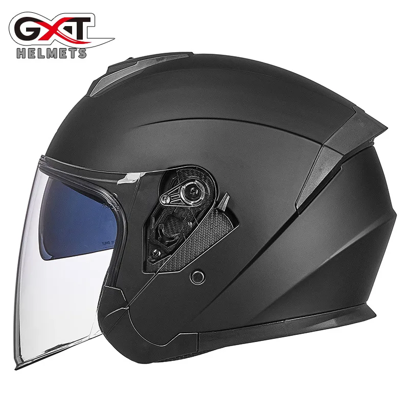 

GXT Motorcycle Helmet Headset Wireless Speaker Bluetooth-compatible Open Face Moto Casco MotoBike Double Visor Crash Helmets
